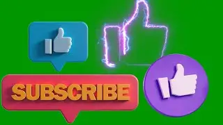 Youtube Trendy 3D Shapes Pack Element Green Screen