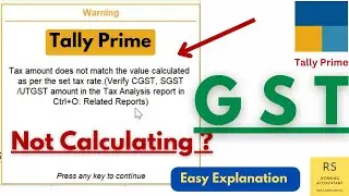 GST not Calculating in Tax Invoice | GST Calculation Error in Tally Prime