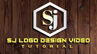 SJ log design video tutorial |professional logo design ||