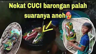 Nekat cuci barongan palah suaranya jadi aneh 🥵 kok bisa #barongan #banteng #bantengan