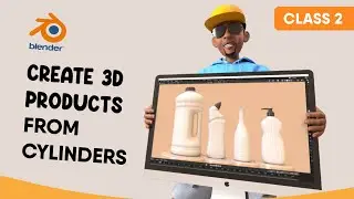 Blender Class 2 | Create four 3D Products from Cylinders | 3D Modeling for Beginners