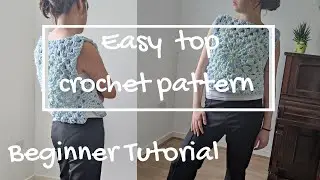 Crochet Granny Vest free pattern tutorial, plush yarn crochet.