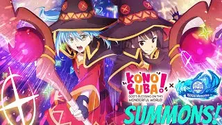 OUR FIRST COLLAB BANNER! SUMMONS FOR KONOSUBA MEGUMIN AND RIMURU! (Slime: Isekai Memories)