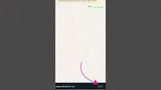 Undo Option in Whatsapp Telugu|| Restore Deleted Message in Whatsapp || How to  #shorts