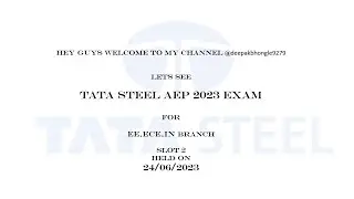 TATA Steel AEP 2023 Exam