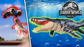 Hungry Dinos Invade the Beach! 🏖🦖 + More Jurassic World Adventures! | Mattel Action!