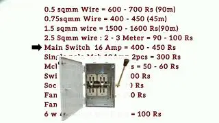 2 Room Ka Wiring ka Kharcha Kitna Hoga | Electrical Wiring Cost Of Two Rooms