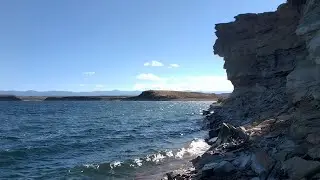 Walking along a Lake (water, wind and nature ASMR)