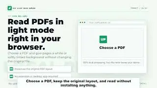 PDF Light Mode Reader - Convert Dark PDFs to Light Mode for Free