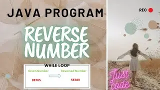 Java program to Reverse A number Using while loop? #java #reverse #learn #programming #dsa #justcode