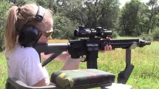 11 Year Old Girl Shooting AR 15 at 100 Yards