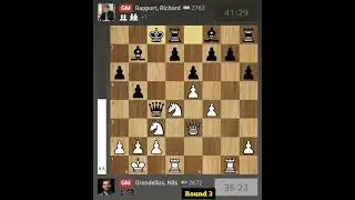 Nils Grandelius Vs Richard Rapport | Round 3 | Tata Steel Chess Masters 2022