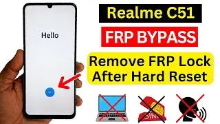 Reamle C51 Frp Bypass Without PC | Apps Not Disable | No - Smart Lock | Android 13 Google ID Bypass