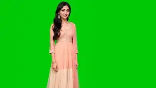 Beautiful woman standing green screen video | Girl talking green screen video