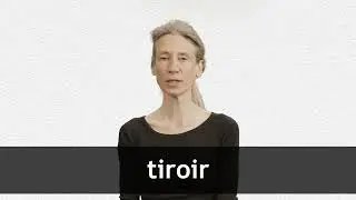 How to pronounce TIROIR in French