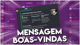 COMO FAZER MENSAGEM DE BOAS-VINDAS PARA SERVIDOR DISCORD