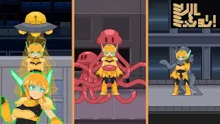Android Girl vs Naughty Aliens【Miriru Mission!】Gameplay　ミリルミッション!