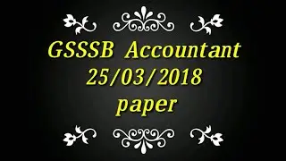 [Fully solved]Maths Gsssb accountant 25/03/2018 | Infinty Tech