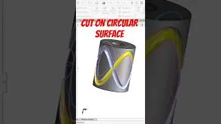 How to apply a curve shape cut on a circular surface in solidworks 