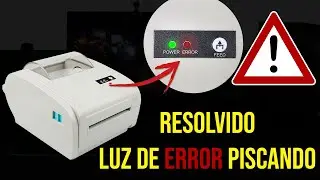 Como resolver erro da impressora Label printer - Luz error Piscando