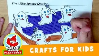 Spooky Ghost Halloween Craft for Kids | Maple Leaf Learning Playhouse
