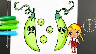 How to draw Peas 🍡
