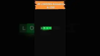 3D Loading Animation Using HTML & CSS | Pure CSS 3D Text Effect Tutorial 