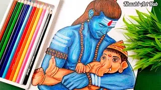 Lord Shiva 🔱🙏 Drawing with Pencil Colour..✨ll Easy Drawing Tutorial..ll