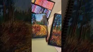 Один из уроков курса по масляной пастели, на котором рисуем пейзажи. 