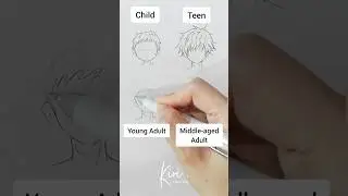 How to draw anime hair by age (boys) 