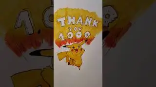 Thank you for 1000 subscribers!! #pikachu #shorts