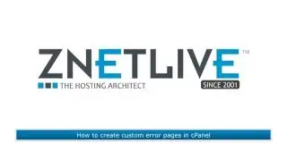 How to create custom error pages in cPanel