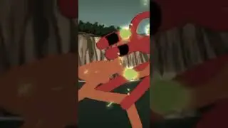 orange stick man hero #stickman #animation