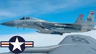 U.S. Air Force. F-15C Eagle fighters during NORAD Aerospace Defense exercise.
