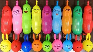 Making GLOSSY Slime with  FUNNY BALLOONS !!!Satisfying Slime Video 