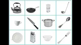 Марусяс. Marusyas. Английский с малышами. Карточки английских слов. Посуда. Tableware and cookware.