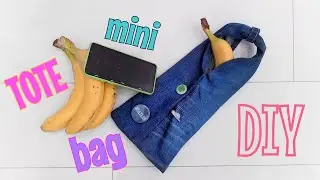 DIY Cute Small Tote Bag Out Of Old Jeans - No-sew 3-min Project