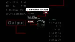 📅 Learn How to Generate a Monthly Calendar in Python! 🐍🚀