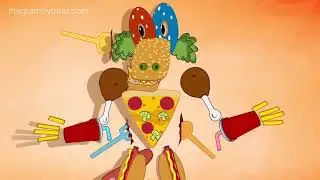 GUMMY vs  REAL FOOD  Gummy Ninja  Gummibär  The Gummy Bear