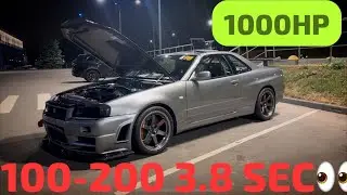 GTR 1000HP 100-200 3.8sec🚀
