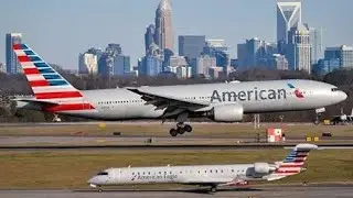 American Airlines Takeoff, Charlotte Douglas International Airport (CLT), North Carolina #subscribe