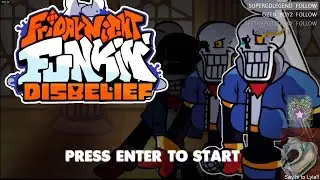 FNF Disbelief Papyrus Mod! [HARD MODE] | Friday Night Funkin' [ONE-HANDED]