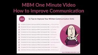 Communication Skills Tips | How to Improve Communication | MBM One Minute Video