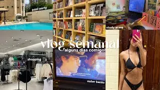 weekly vlog! - vlog semanal, dias produtivos, shopping, pool party, rotina escolar, notion, gameplay