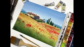 «Красные маки», мастер-класс по акварельной живописи
