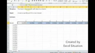 Excel change column data to row data (Transpose)
