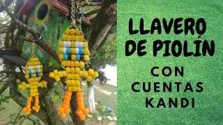 Cómo hacer un Piolín con Chaquiras o Cuentas Kandi!♡ Llavero paso a paso!♡ Tweety beads!♡