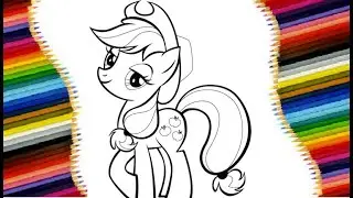 How to draw pony Applejack. Как нарисовать пони Эплджек.