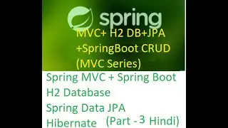 Spring MVC with spring boot + h2 DB +JPA  + CRUD - 3 Hindi