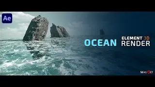 3D OCEAN render inside Element 3D II Teaser II After effect